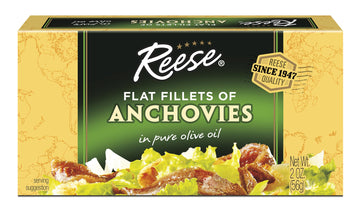 Reese Flat Fillets Of Anchovies In Olive Oil 2Oz (Pack Of 10)