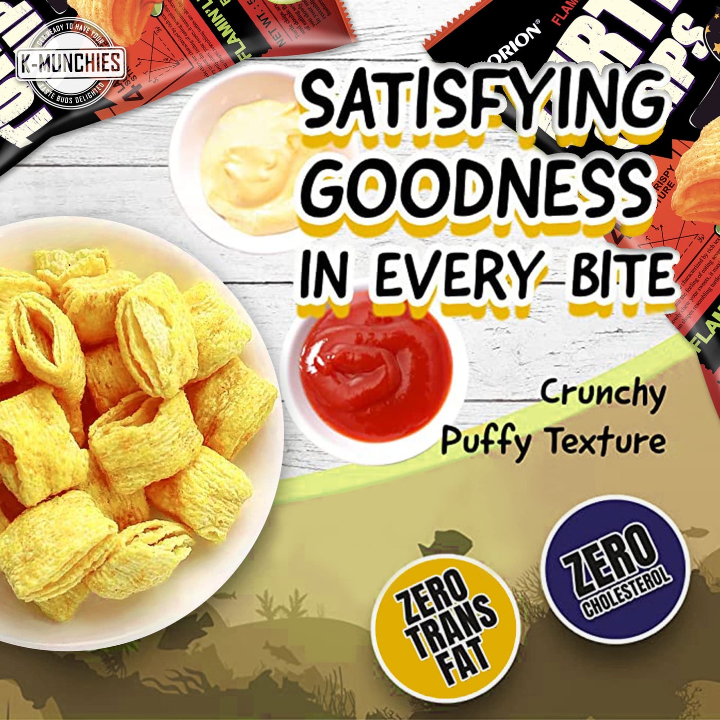 K-Munchies Orion Turtle Chips - Flamin Lime Flavor - Large 3 x 160g - Crispy Korean Corn Snacks - Party Size