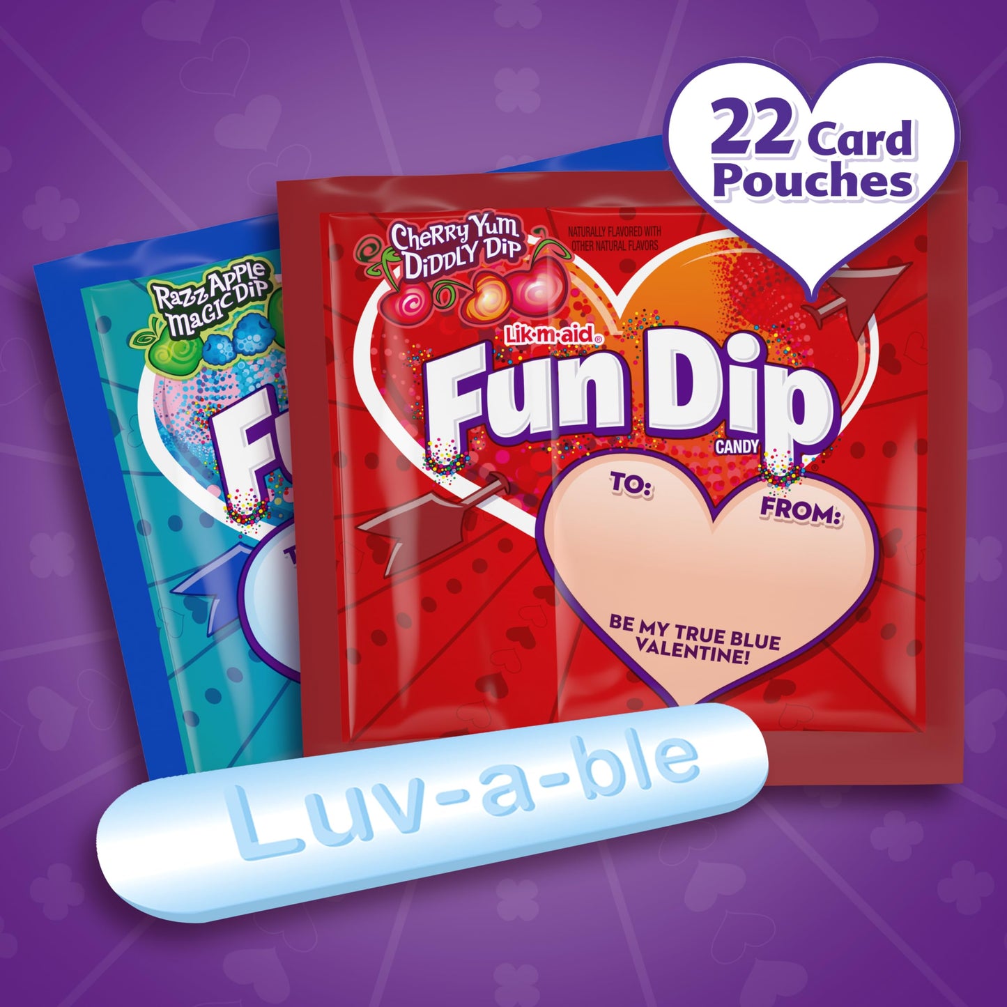 Fun Dip Valentines Day Candy, Friendship Exchange, 22 Count Box