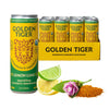 Golden Tiger Sparkling Turmeric Lemonade, Lemon Lime (12-pack) Sparkling Wellness Drink Infused with Bioactive Curcumin & Organi
