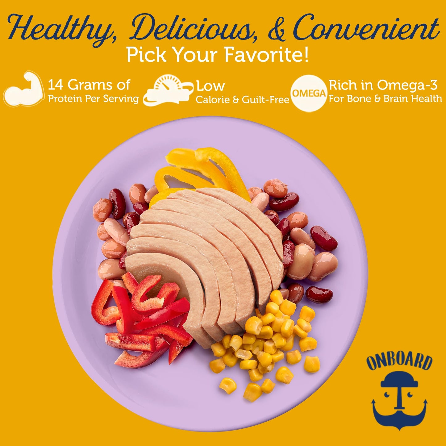 ONBOARD Ready to Eat Mexican Tuna Salad - Organic, High-Protein, 5.64 oz, Pack of 6