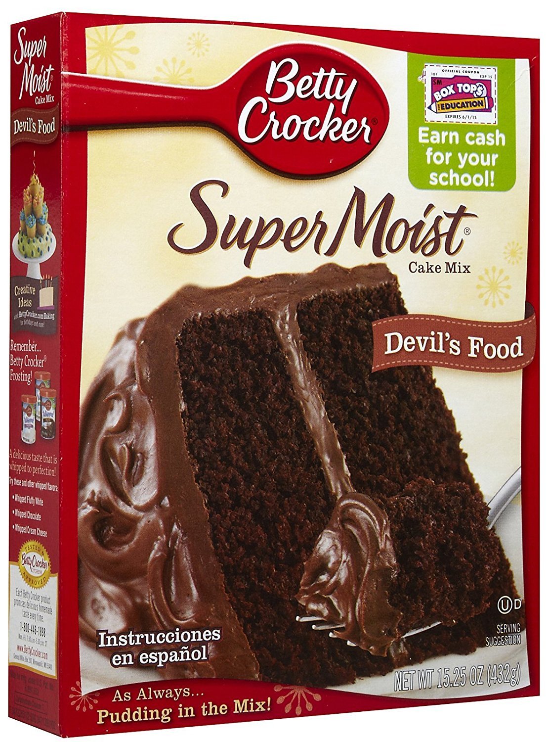 Betty Crocker Super Moist Cake Mix, Devil'S Food, 15.25 Oz Box