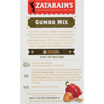Zatarains Gumbo Rice Mix, Pack of 2, 7 Oz Each, Flavorful Cajun and Creole Dish