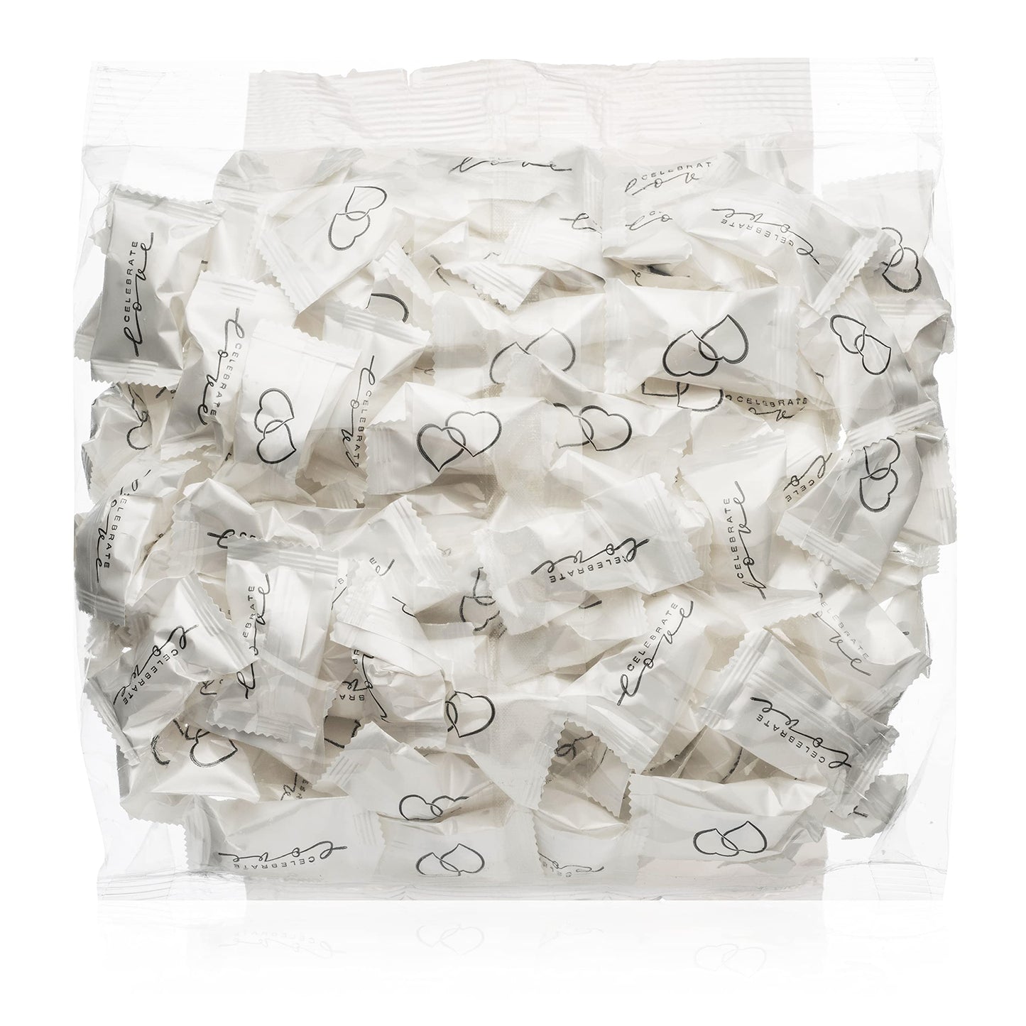 Celebrate Love Buttermints - 13 Oz. Bag - Approximately 100 Individually Wrapped Mints - Wedding, Anniversary, Love Candy