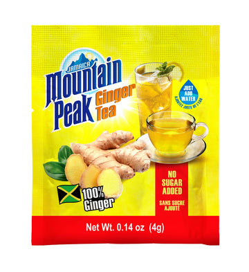 Jamaica Mountain Peak Ginger Instant Tea Unsweetened 14 Sachets