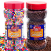 Lieber'S Rainbow & Chocolate Sprinkles Bundle Pack | Tasty Colorful & Chocolatey Jimmies Are A Great Dessert Topping For Cooking