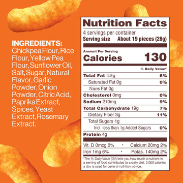 Hippeas Chickpea Puffs, Cheezy Vibes, 4 Ounce (Pack of 6), 4g Protein, 3g Fiber, Vegan, Gluten-Free, Crunchy, Plant Protein Snac