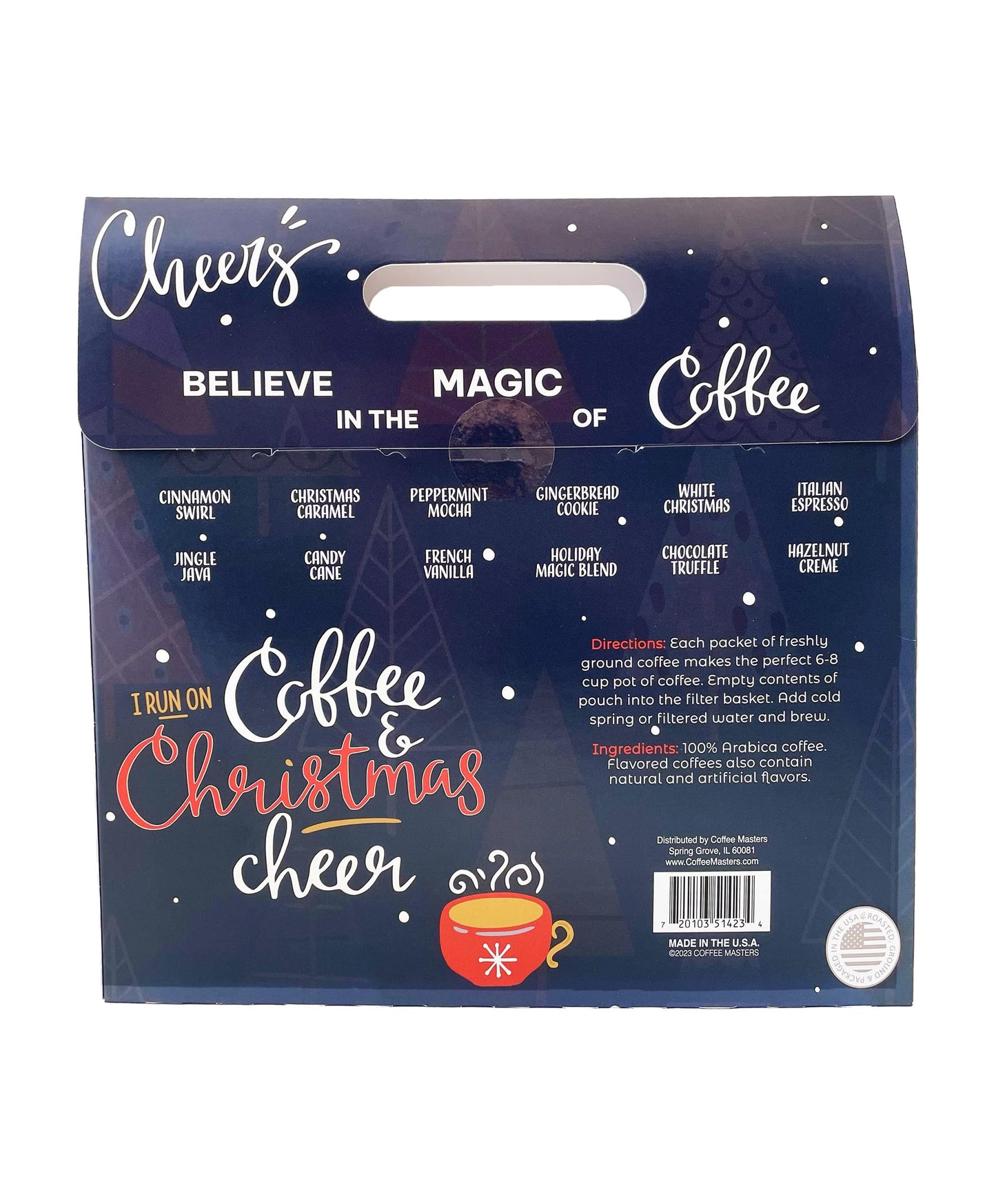 Christmas Coffee or Hot Chocolate Gift - 12 Varieties of Christmas Coffee or Cocoa Advent Calendar for Kids and Adults (Coffee)