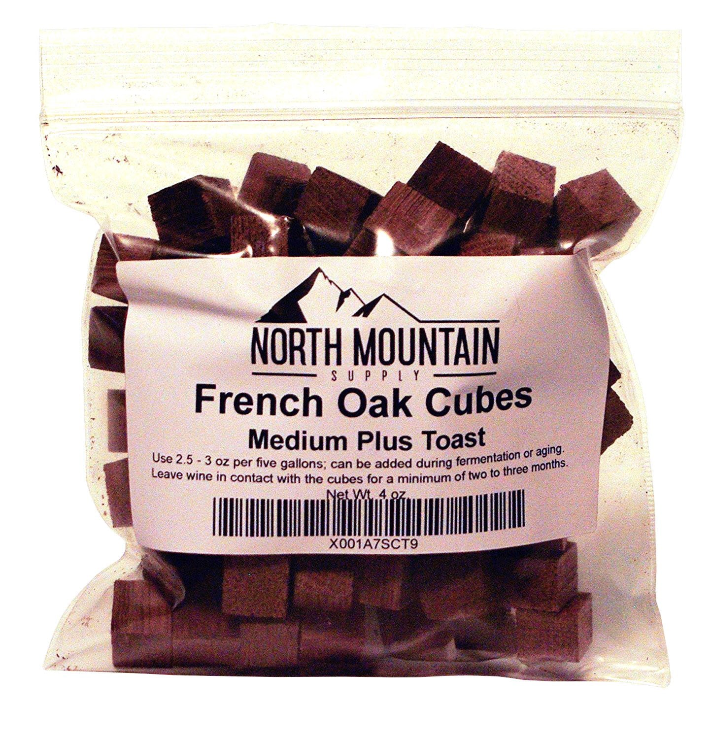 North Mountain Supply French Oak Cubes (Medium Plus Toast, 4 Ounce)