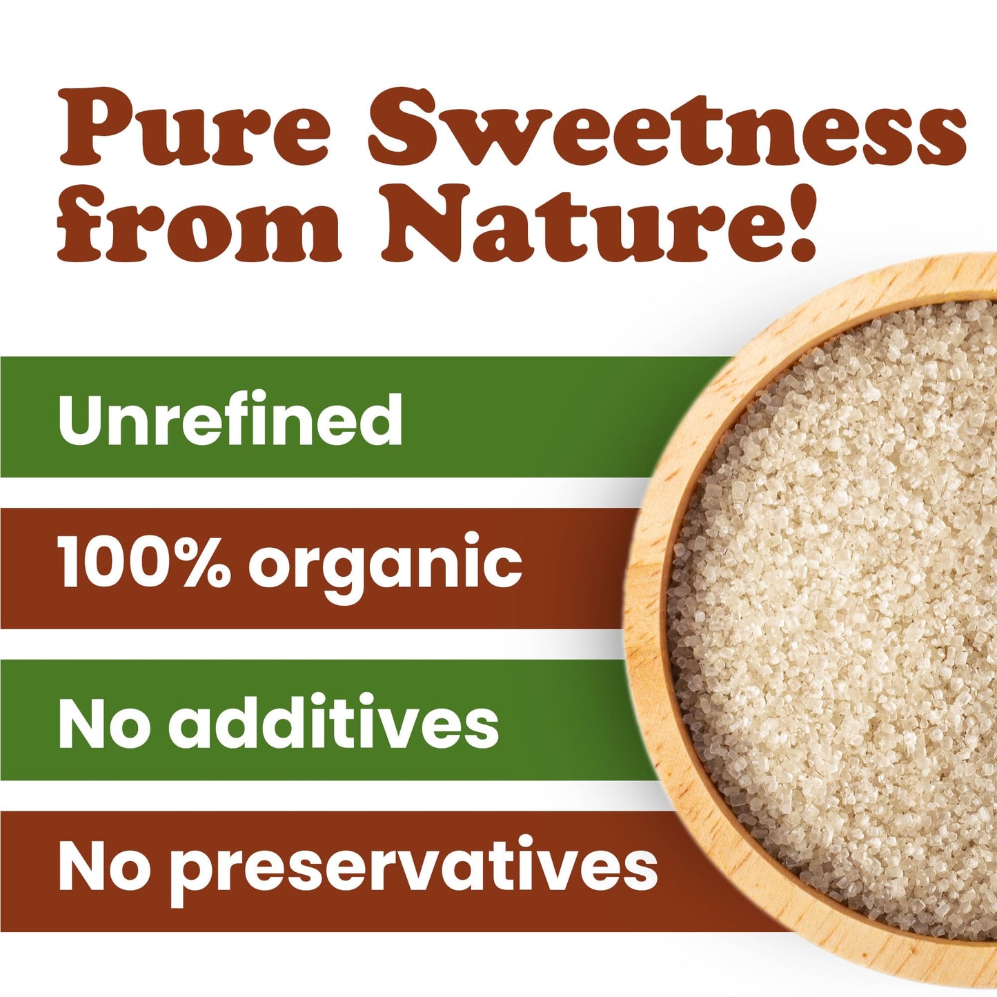 Food to Live Organic Cane Sugar, 3 Pounds - Pure Sweetness from Nature, Unrefined, Perfect for Baking, Cooking and Sweetening, N