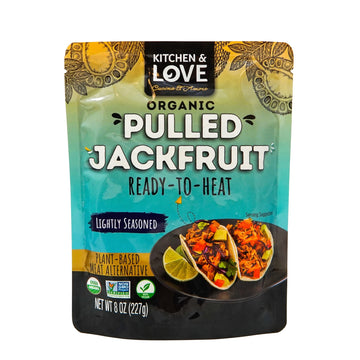 Kitchen And Love, Jackfruit Lightly Seasoned, Organic, Fully Cooked, Versatile Plant Based Meat Alternative, Gluten Free, 90 Sec