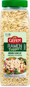 Gefen Onion Garlic Ramen Salad Toppers, 10 oz | Ready to Use | Crunchy Salad Topping | Ramen Noodle Crunch | Soup Toppers
