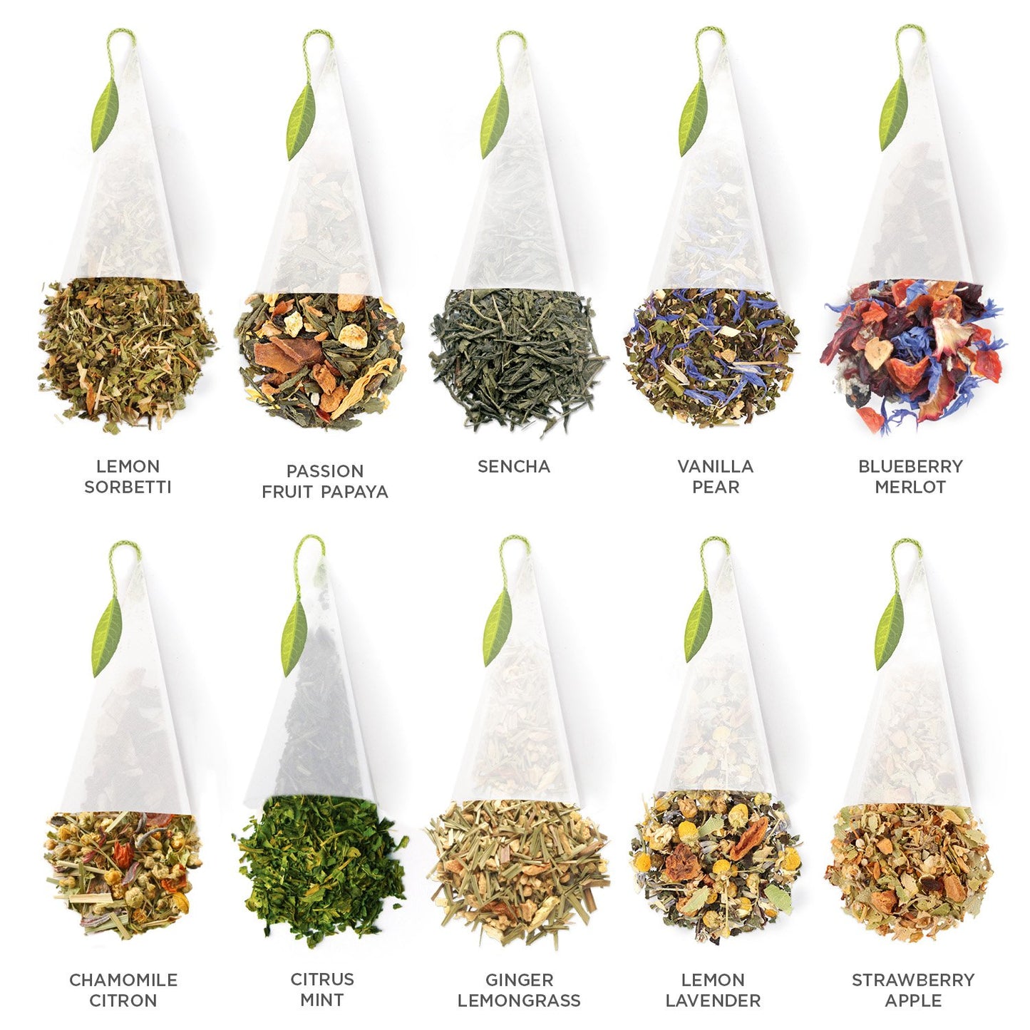 Tea Forte Tea Chests with 40 Handcrafted Pyramid Infusers - Tea Tasting Assortment, 40 Count, Model 3910120