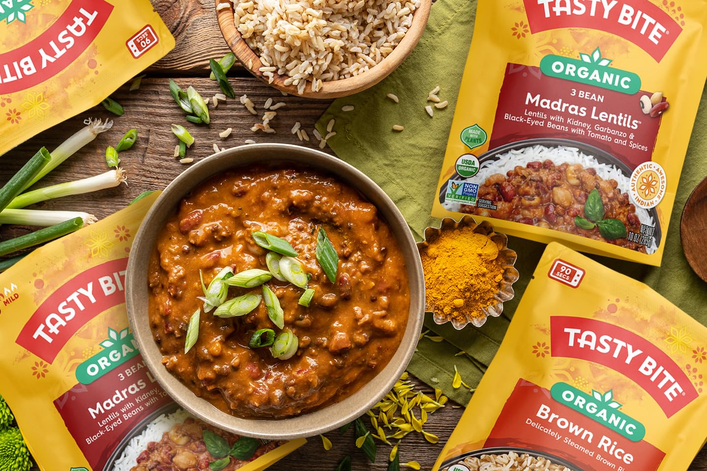 TASTY BITE Variety Pack of 8 - Madras Lentils, Bombay Potatoes, Tikka Masala & More - 8 Ounce Each