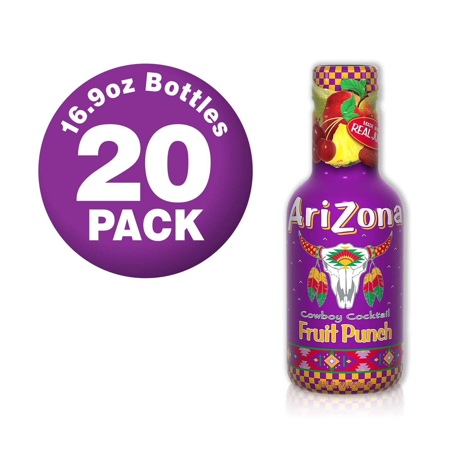 AriZona Fruit Punch, 16.9 Fl Oz (Pack Of 20)