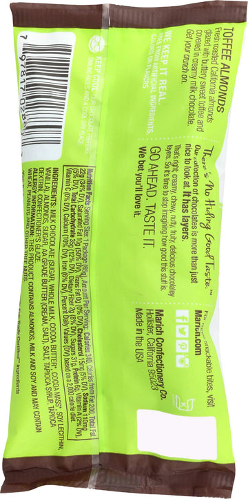 Marich Chocolate Toffee Almonds, 2.3-Ounce (Pack Of 12)