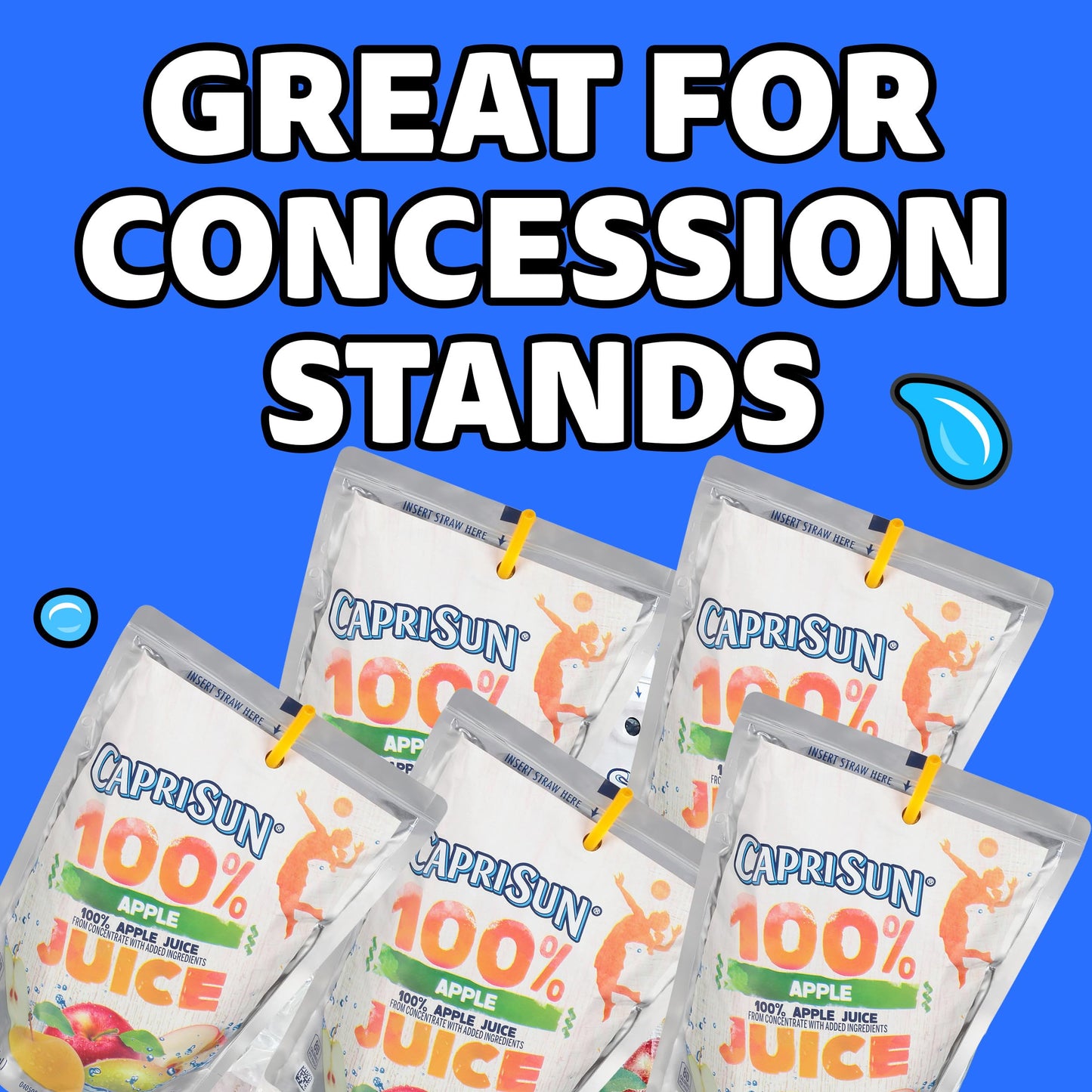 Capri Sun 100% Apple Juice For Kids Lunch (40 Ct Pack, 4 Boxes Of 10 Pouches)