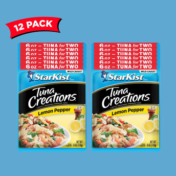 Starkist Tuna Creations, Lemon Pepper, 6.0 Oz Pouch, Pack Of 12
