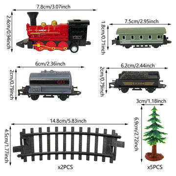 18Pcs Train Cake Decorations Train Cake Toppers Train Birthday Party Supplies Train Track Traffic For Birthday Railway Steam Tra