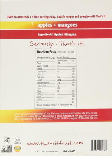 That'S It Apple Bar, Mango, 1.2 Ounce (Pack Of 12)