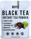 WHYZ Instant Black Tea Powder, 4.5 oz, Unsweetened Iced Tea Concentrate from Real Black Tea Leaves, Instant Tea Powder for Hot &