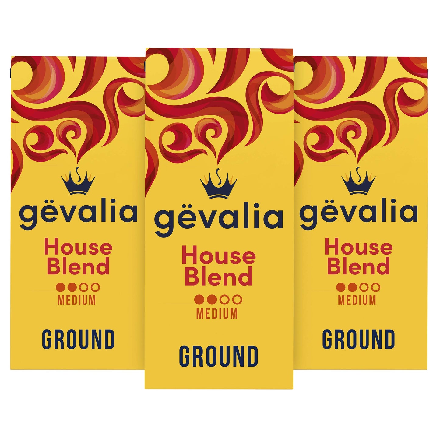 Gevalia House Blend Medium Roast Ground Coffee 12 Oz Bag (Pack Of 3)