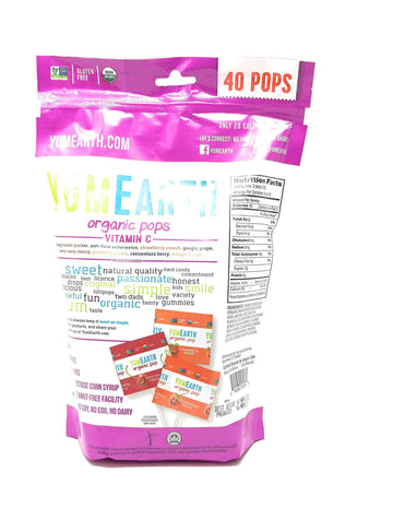 Yummy Earth Lollipop, Og2, Vit C, 40+, 8.5 Oz (2 Pack)