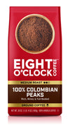 Eight O'Clock Coffee 100% Colombian Peaks, 30 Ounce (Pack Of 1) Medium Roast Ground Coffee, Rich, Winey & Full Bodied