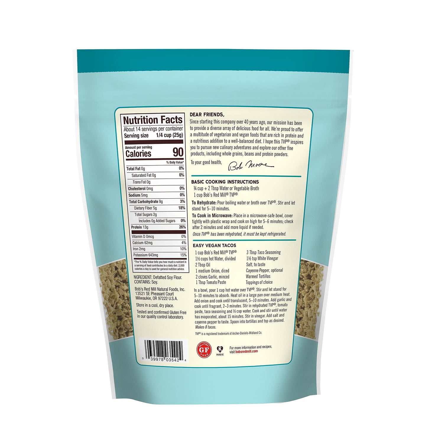 Bob's Red Mill Textured Vegetable Protein, 12 oz, 2 pk