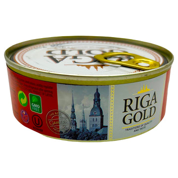 Riga Gold Atlantic Mackerel In Tomato Sauce 240G 8.5Oz Latvia Gmo Free (Pack 12)