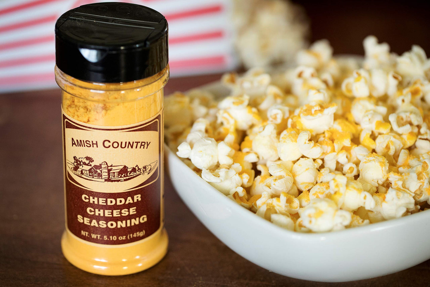 Amish Country Popcorn | Seasoning Variety Pack | BallPark Style ButterSalt - 5.5 oz & Cheddar Cheese - 4.7 oz Popcorn Seasoning