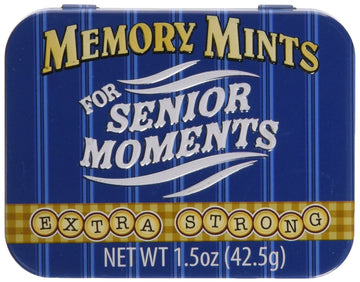 Boston America Gag Gifts Memory Mints, Sugar Candy For Senior Moments Fun Gag Tin