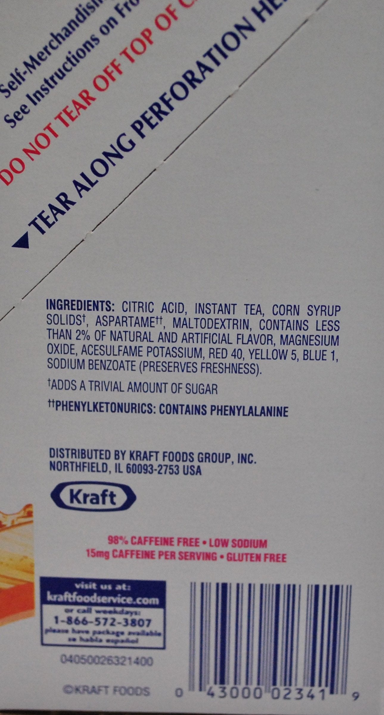 Crystal Light Peach Tea Drink Mix Case Pack 120 - 362001