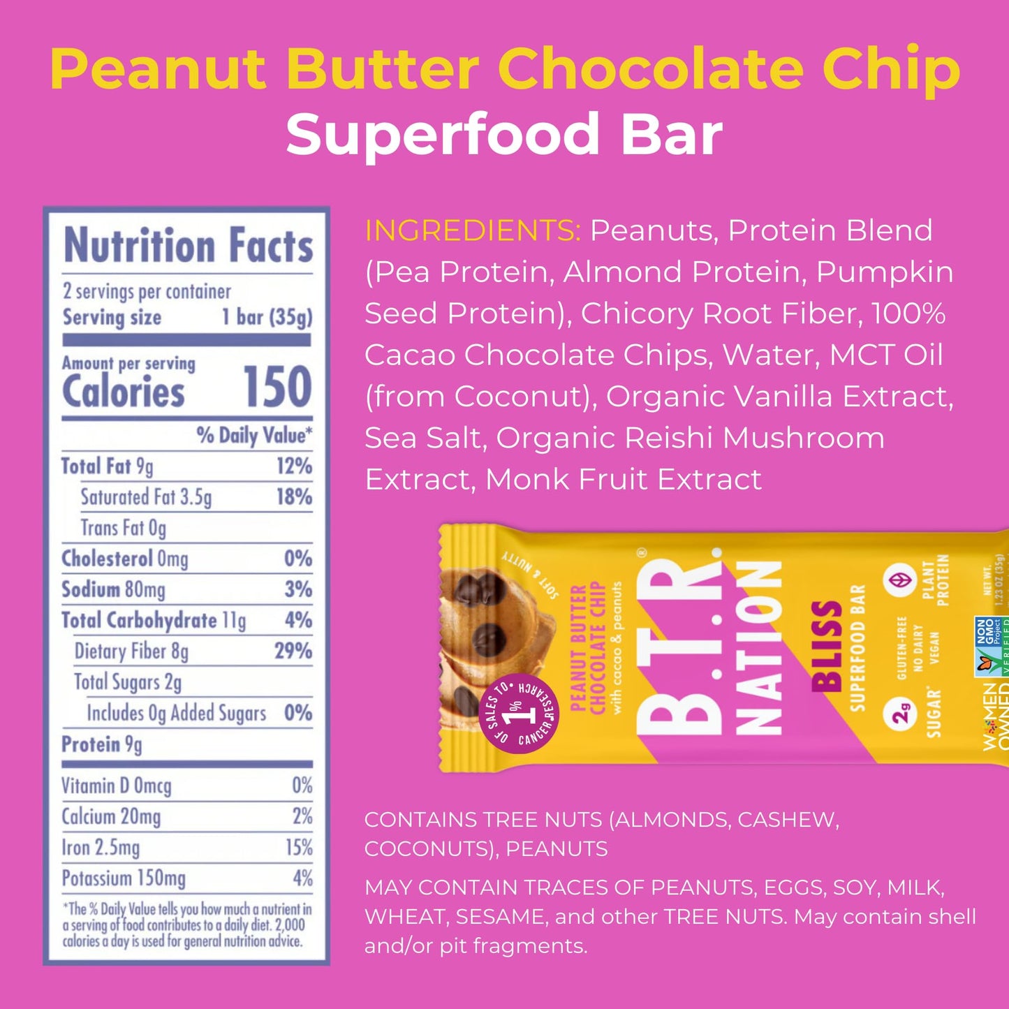 B.T.R. Nation Superfood Keto Protein Bar - Plant Based Vegan Protein | (12 Pack) Variety Pack | Low Carb Food, Low Calorie, Glut