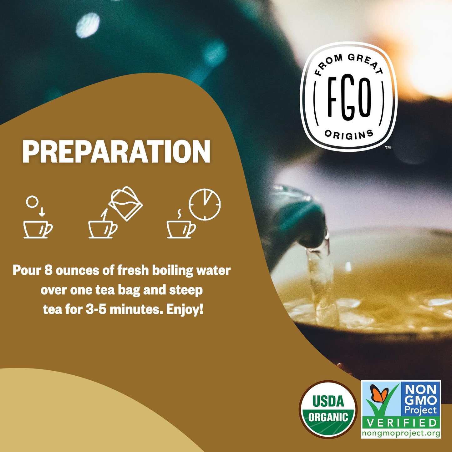 Fgo Organic Chamomile Tea, Eco-Conscious Tea Bags, 100 Count, Packaging May Vary (Pack Of 1)