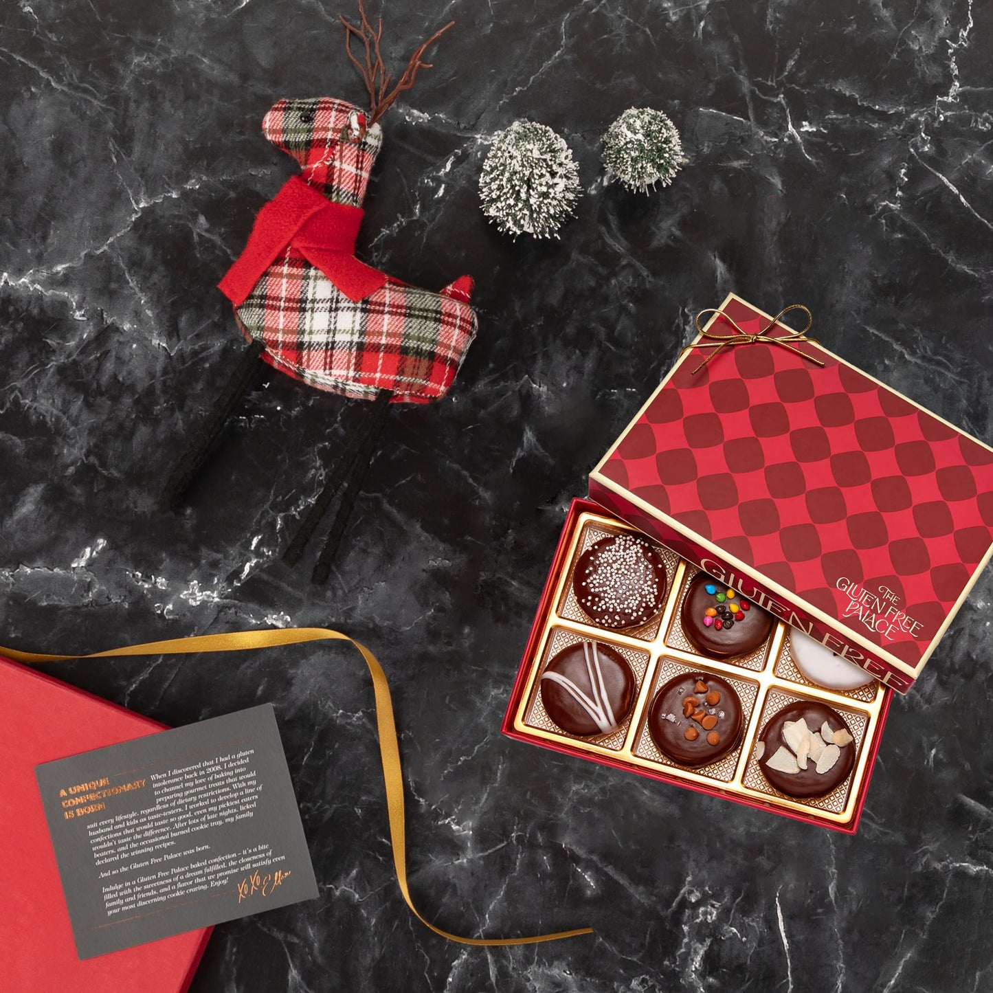 Gluten Free Palace Chocolate Cookies Gift Basket - Mothers Day Vegan Chocolate Box - Fathers Day Gluten Free Basket - Men, Women