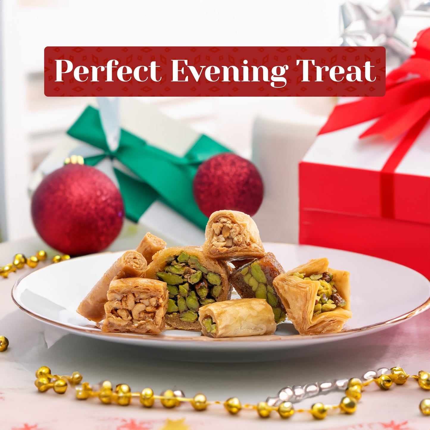 Eastanbul Baklava 1.1Lb, Baklava Gift Box, Baklava Pastry, Middle Eastern Sweets Gift Box, Premium Gourmet Desserts, Baklava Pis