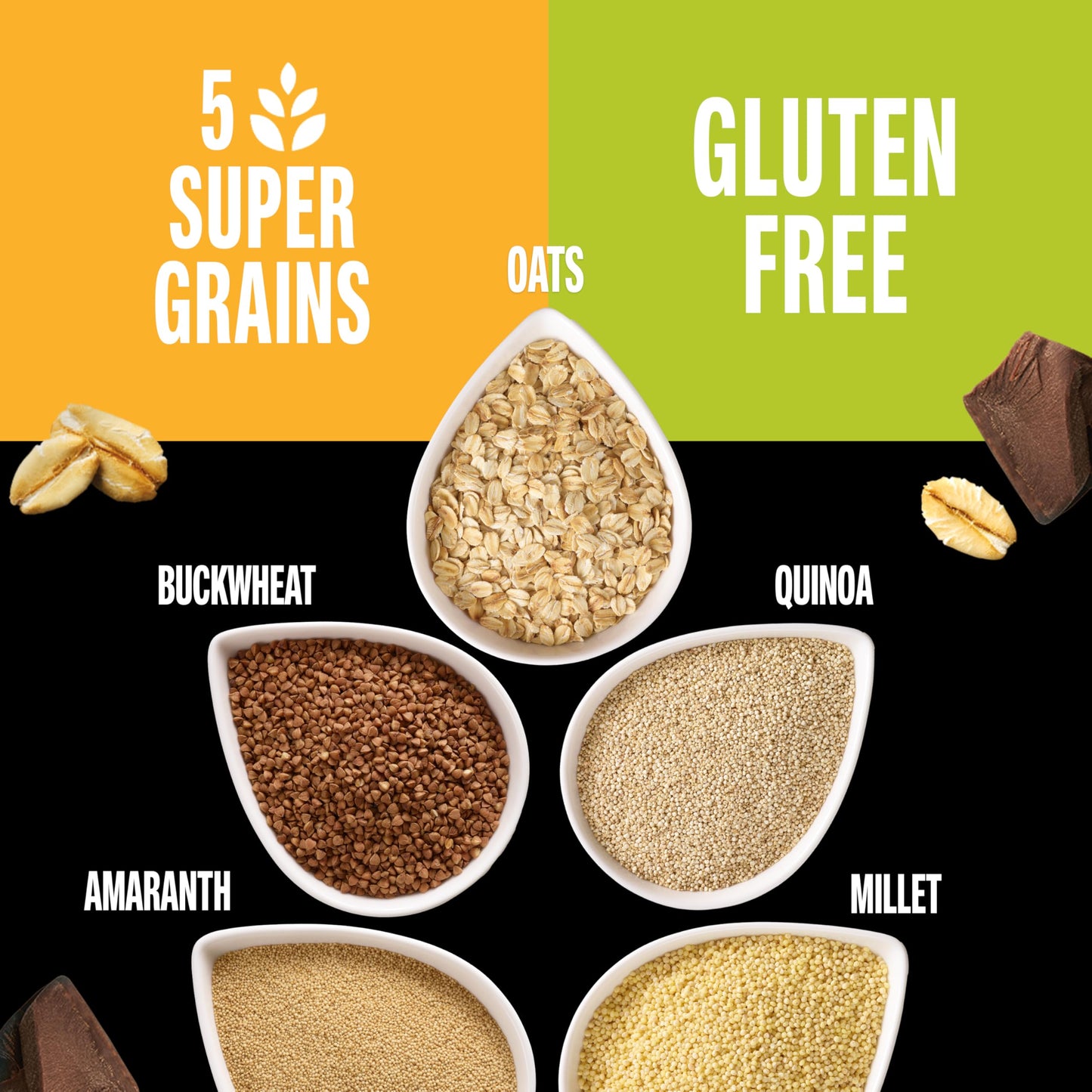 KIND Healthy Grains Energy Bars, Dark Chocolate Chunk, Gluten Free, 5 Ct, 7.1oz