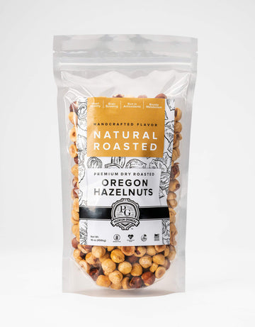Oregon Farm To Table Hazelnuts from Premium Growers - Dry Roasted - Natural Roasted - Kosher Certified - 1 LB bag