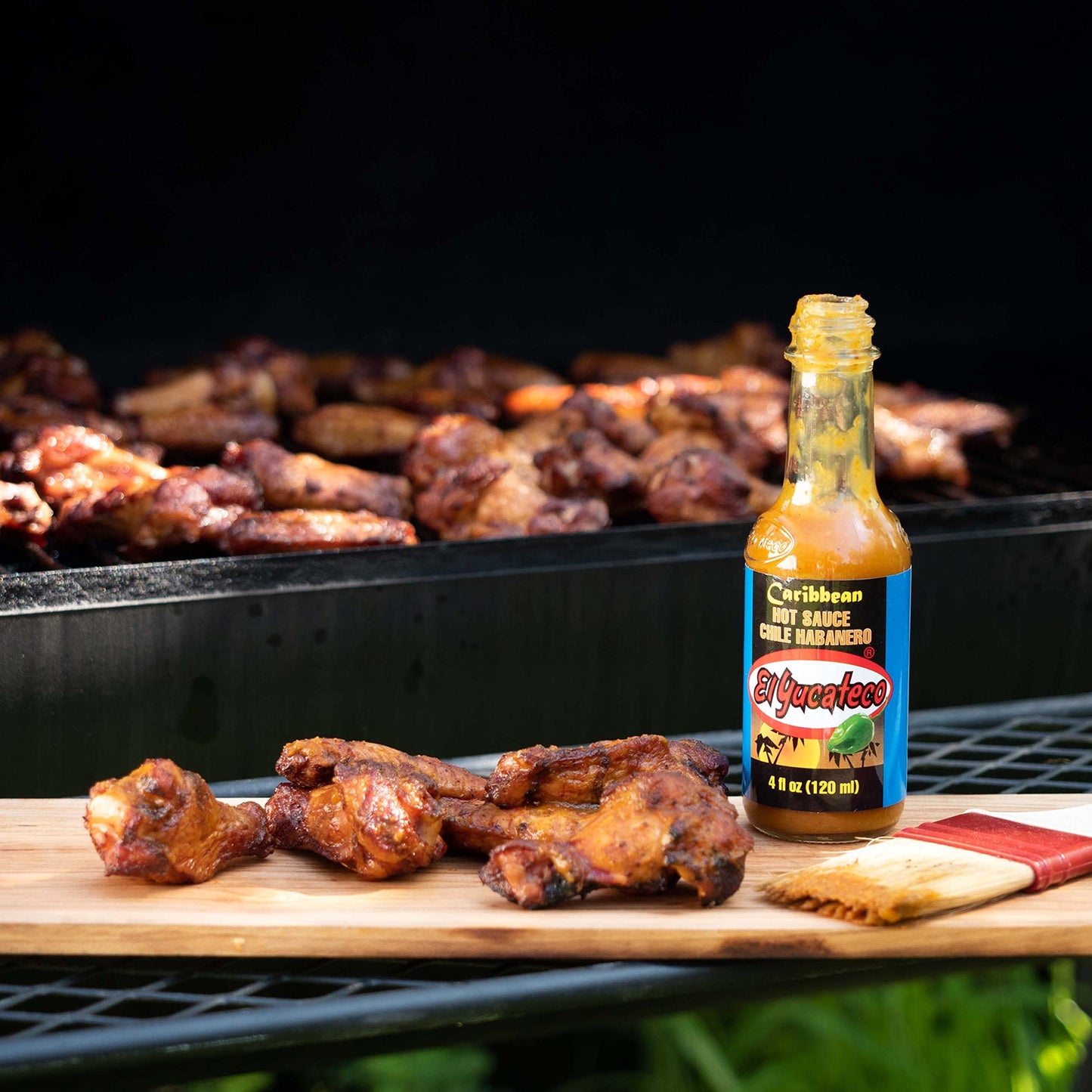 El Yucateco Caribbean Habanero Sauce, 4 Oz., 6 Pack, 7,000 Average Scoville Units, Gluten Free, Sugar Free