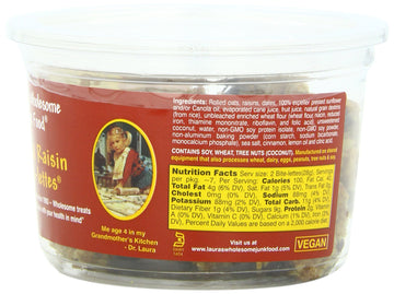 Laura's Wholesome Junk Food Cookie, Oatmeal Raisin, 7 Ounce (Pack of 6)