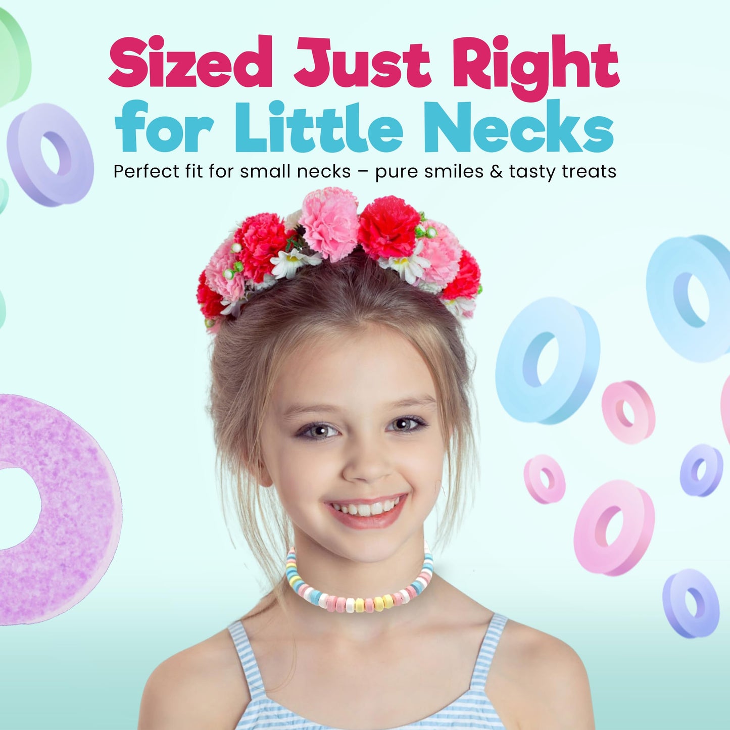 Candy Necklaces Individually Wrapped - 40 Pack Bulk Candy (28.22Oz / 800G) - Edible Jewelry For Kids, Party Favors, 80S Nostalgi