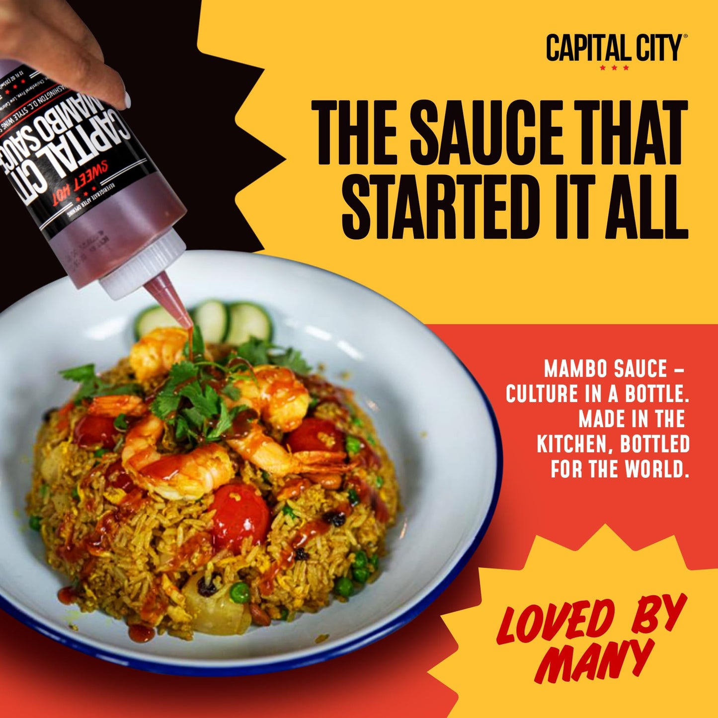 Capital City Mambo Sauce Sweet Hot, Washington Dc Wing Sauces, Perfect Condiment For Wings Chicken Pork Beef Seafood Burgers Ric