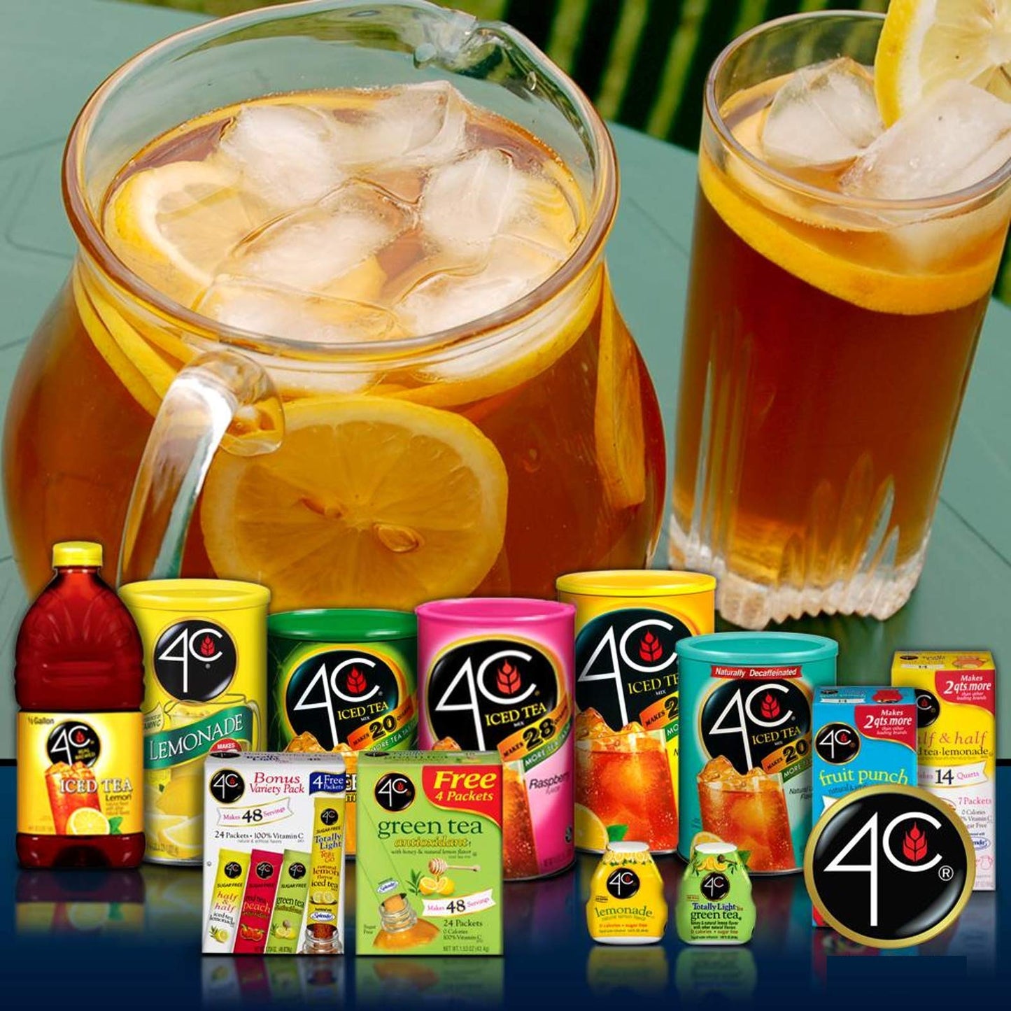 4C Totally Light Tea 2 Go Bonus Variety Pack Ice Tea Mix, 24-Count Boxes (Pack of 3)