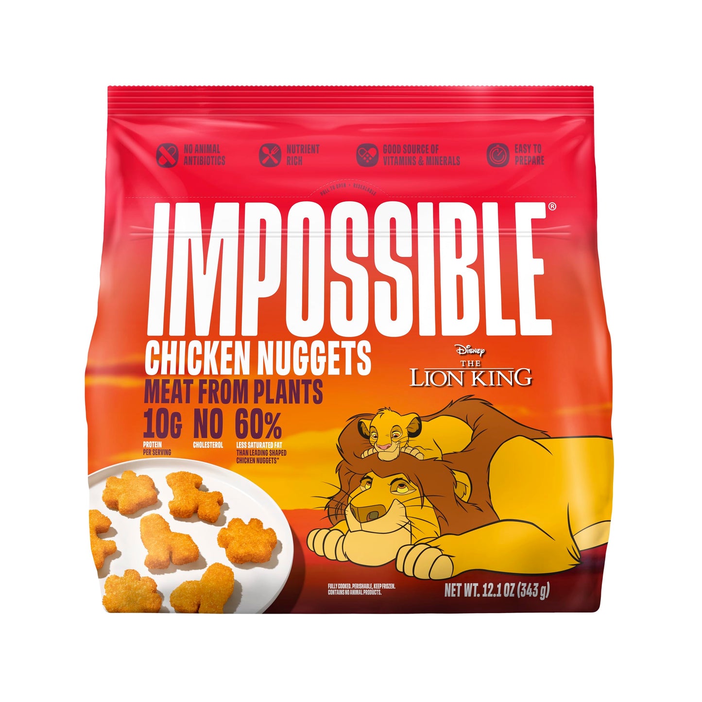Impossible Character Shaped Chicken Nuggets Meat From Plants, Frozen, Fully Cooked, 12.1 oz