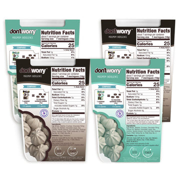 Don'T Worry Meringue Cookies Keto Friendly - Chocolate Filled & Mint Healthy Candy, Only 4 Calories Per Piece!, Gluten Free Snac