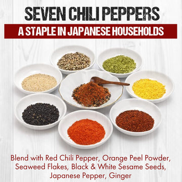 Fusion Select 6 Oz Shichimi Togarashi Seasoning - Japanese 7 Spice Japanese Seasoning Japanese Chili Powder