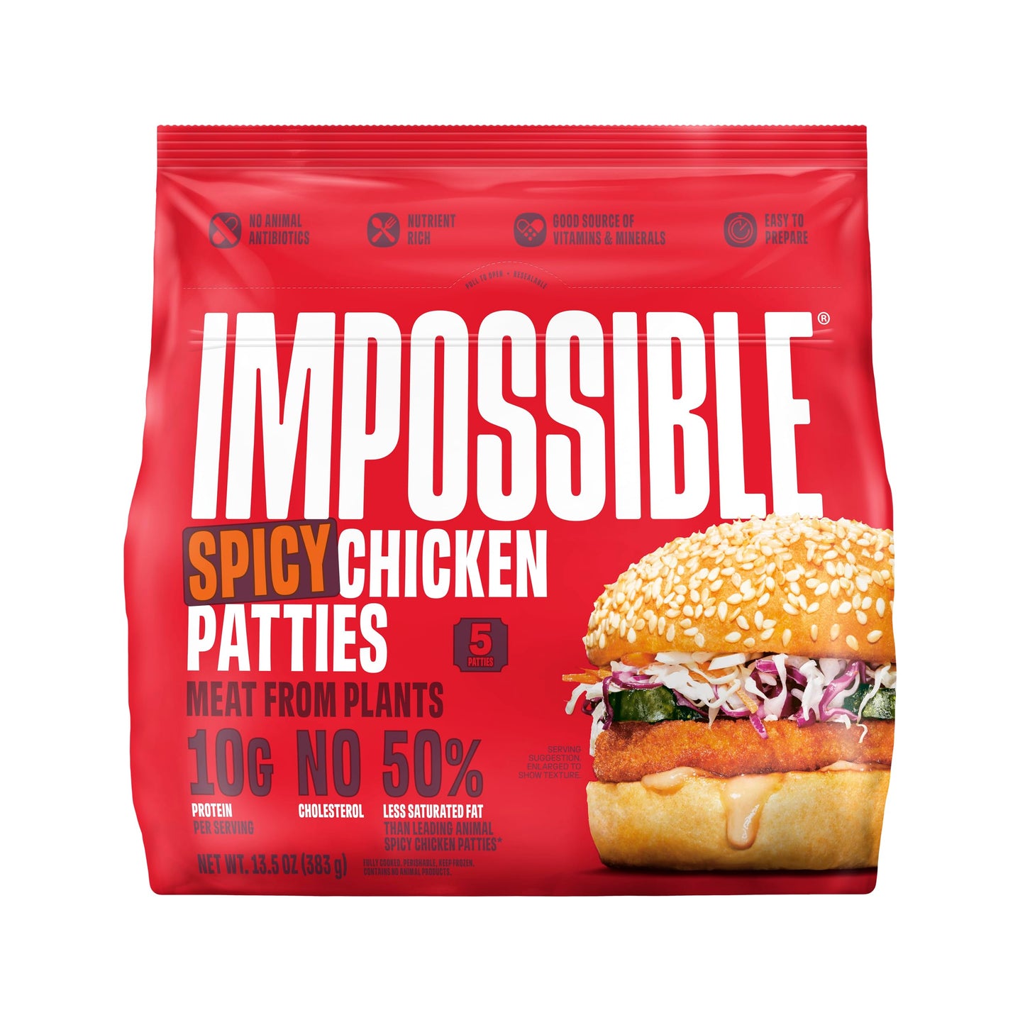 Impossible Spicy Chicken Patties Made From Plants