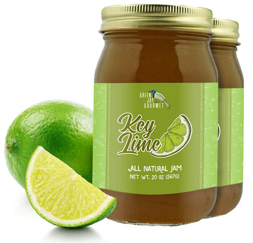 Green Jay Gourmet Key Lime Jam - All-Natural Lime Jam - Key Lime Pie Filling & Dessert Topping - Vegan, Gluten free - Contains N