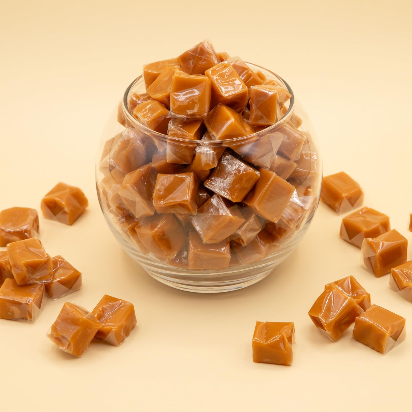 Caramel Cubes Candy | 2-Pound Pack | Vanilla Classic Chewy Squares | Individually Wrapped Caramel Candy Bulk for Sharing Snacking Gifting and Baking